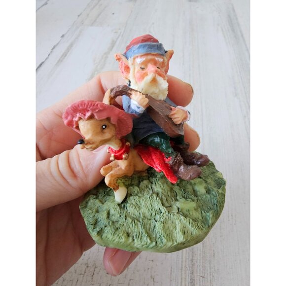 Brinnco elf reindeer figurine village‎ Xmas decor banjo singing music - Picture 6 of 8